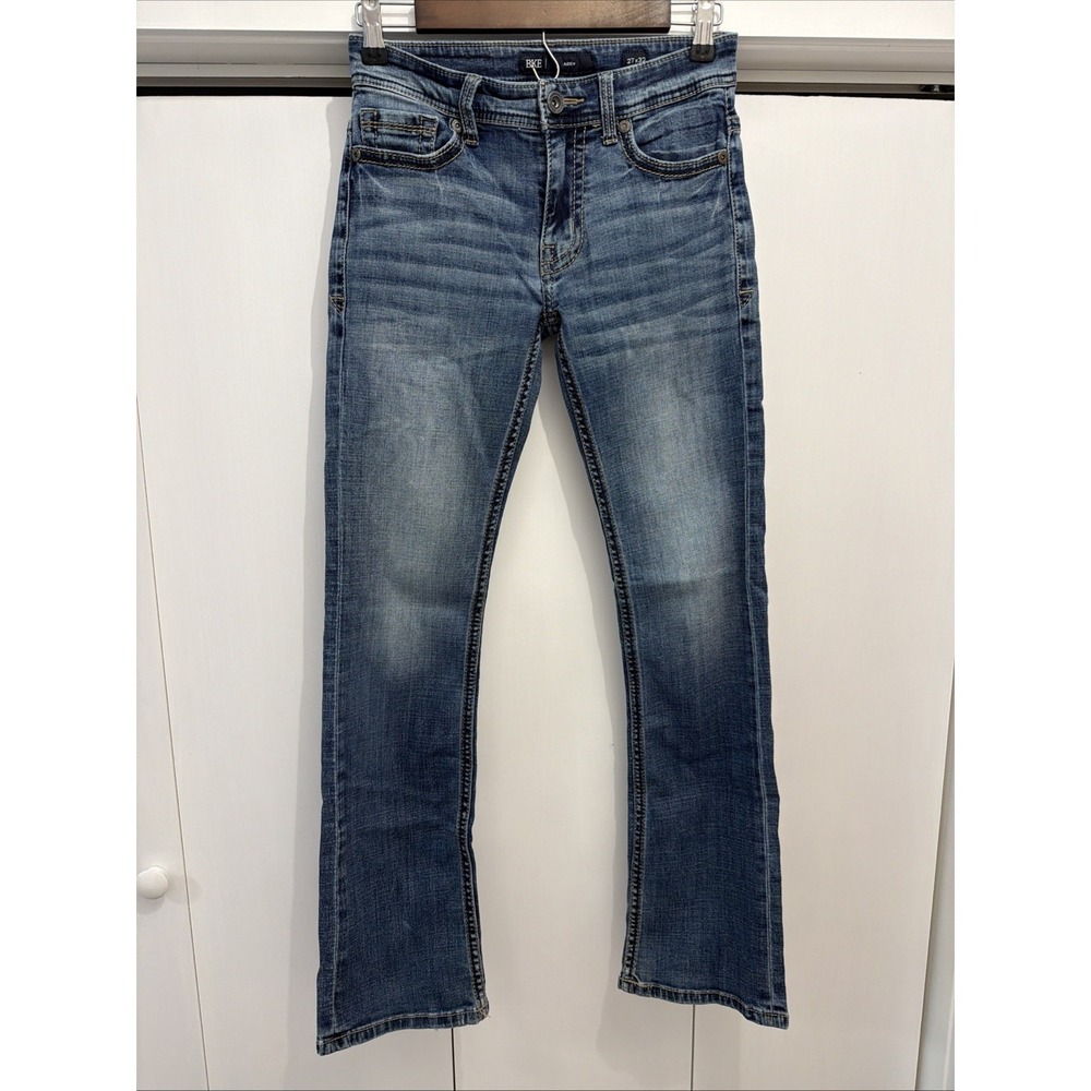 BKE Buckle AIDEN Jeans Mens 27x32 Blue Bootleg Denim Pants Stretch Faded